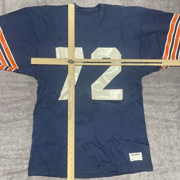 Vintage 80s Sand Knit William Perry Chicago Bears Jersey #72 L 1985 Da Fridge - Picture 5 of 9